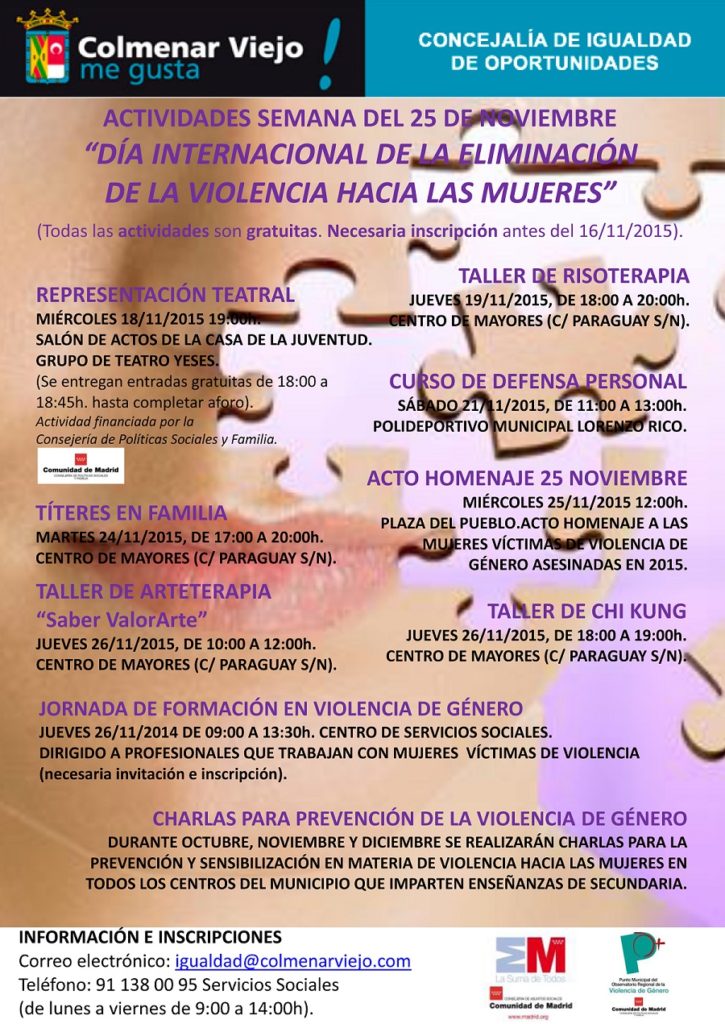 Día contra la Violencia de Género Colmenar Viejo 2015