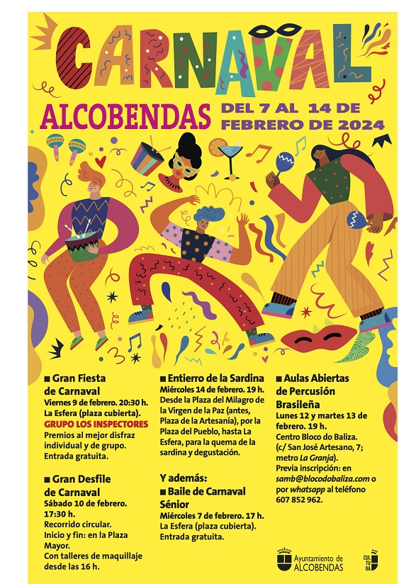 Alcobendas celebra el Carnaval del 7 al 14 de febrero con dos bailes de disfraces y un Gran Desfile 