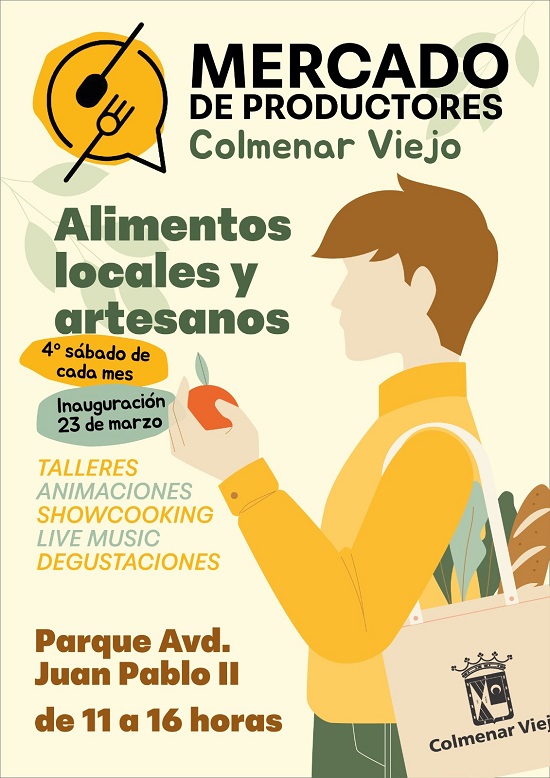 Se inaugura el Mercado de Productores de ,Colmenar Viejo: miel, quesos, embutidos, vinos, ,aceites y otros productos locales