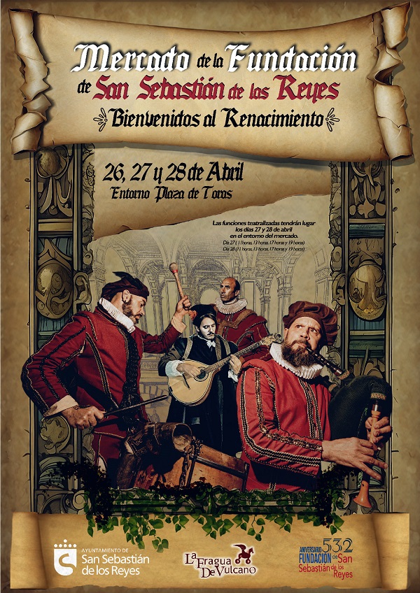  Un mercado de ambiente renacentista recreará la Fundación de San Sebastián de los Reyes, del 26 al 28 de abril