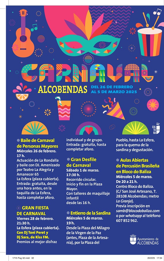 Alcobendas vive sus fiestas de Carnaval del 26 Febrero al 5 Marzo