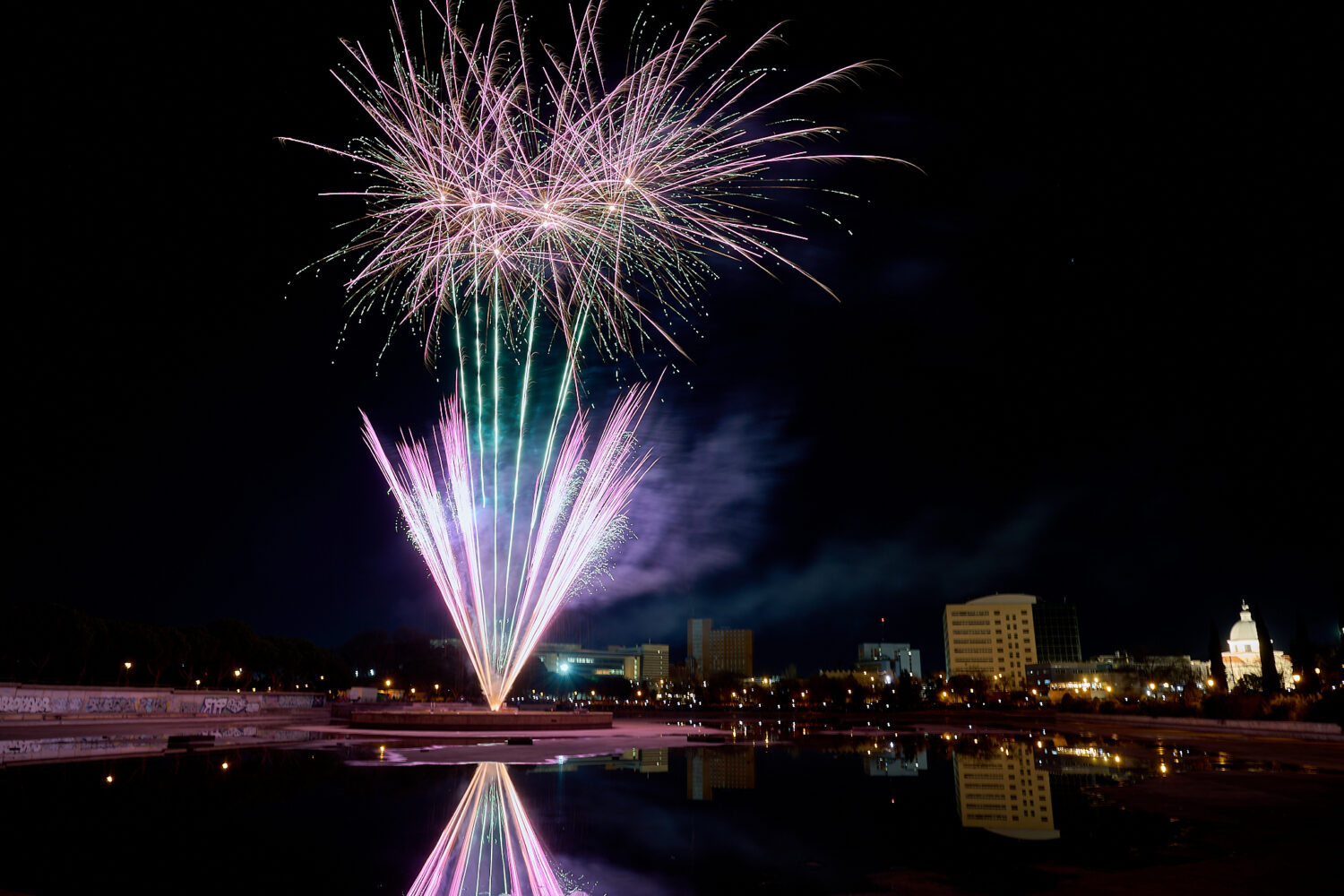 Gran desfile del Año Nuevo chino y fuegos artificiales en Usera