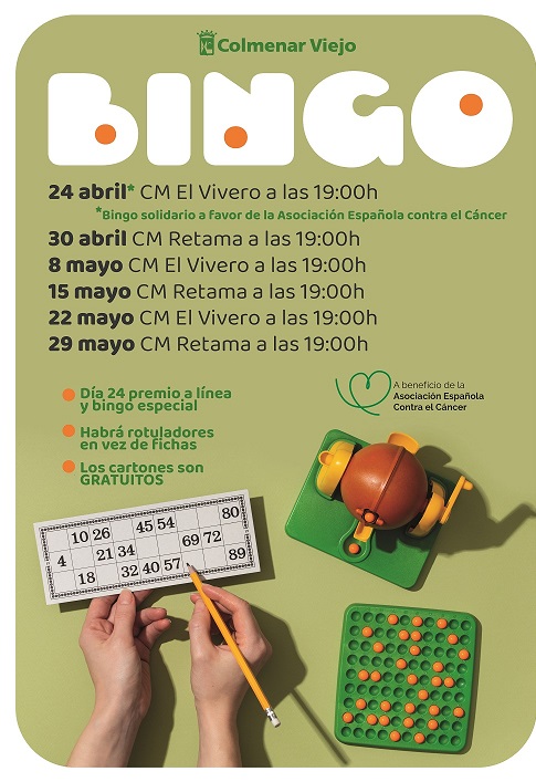 Vuelven las sesiones de Bingo a los Centros de Mayores Colmenar Viejo
