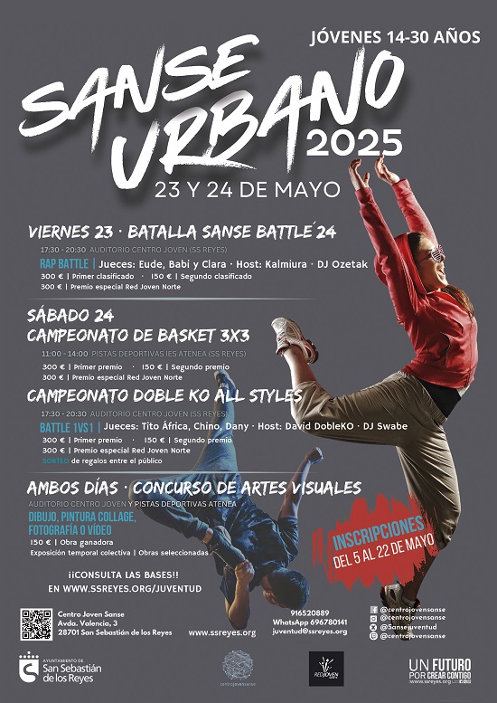 Festival Sanse Urbano Red Joven Norte llega a Sanse el 23 y 24 de Mayo