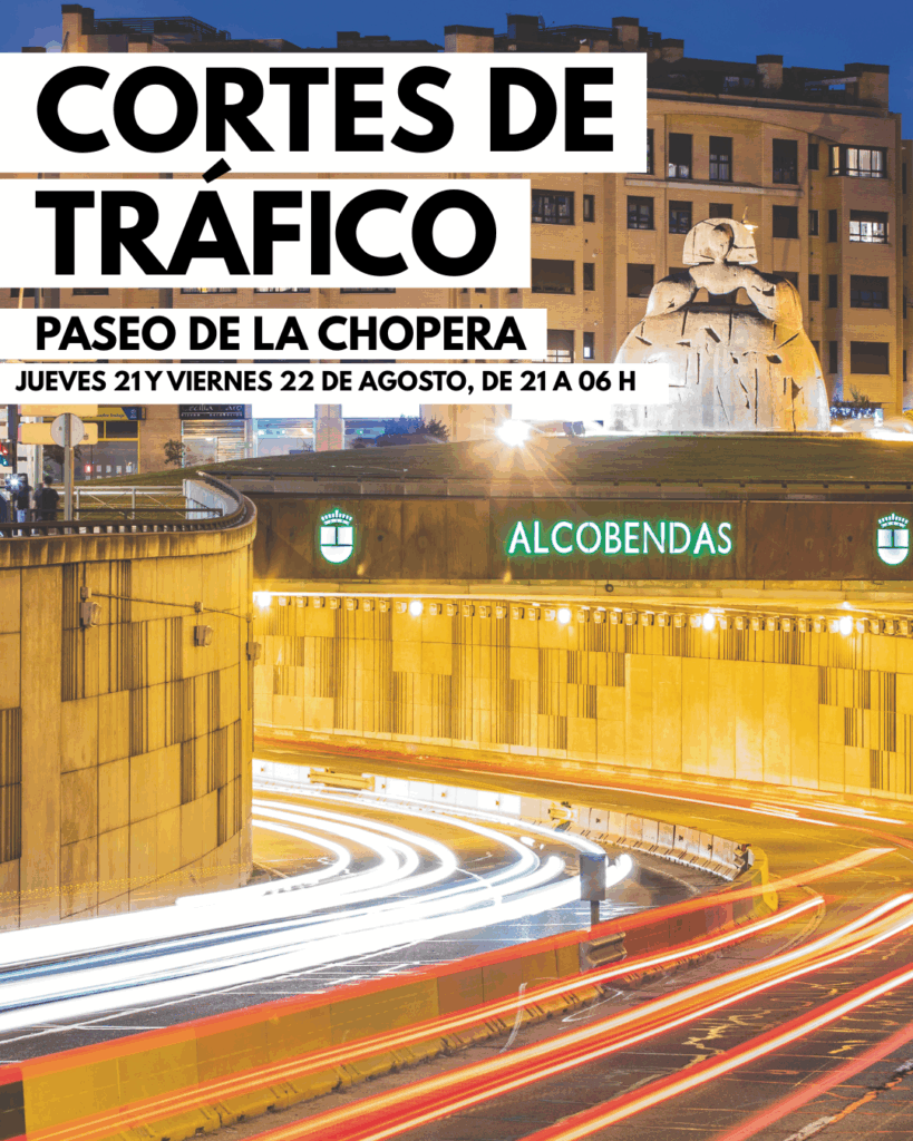 Cortes de tráfico en Paseo de la Chopera Alcobendas