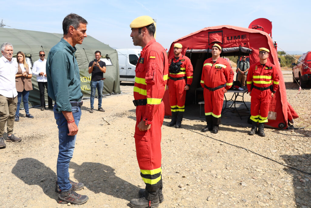 Pedro Sánchez anuncia Gobierno declarará zonas afectadas por emergencia e incendios