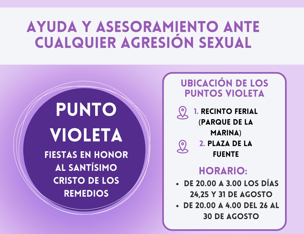 Ayuntamiento de Sanse instala dos puntos Violeta durante las Fiestas