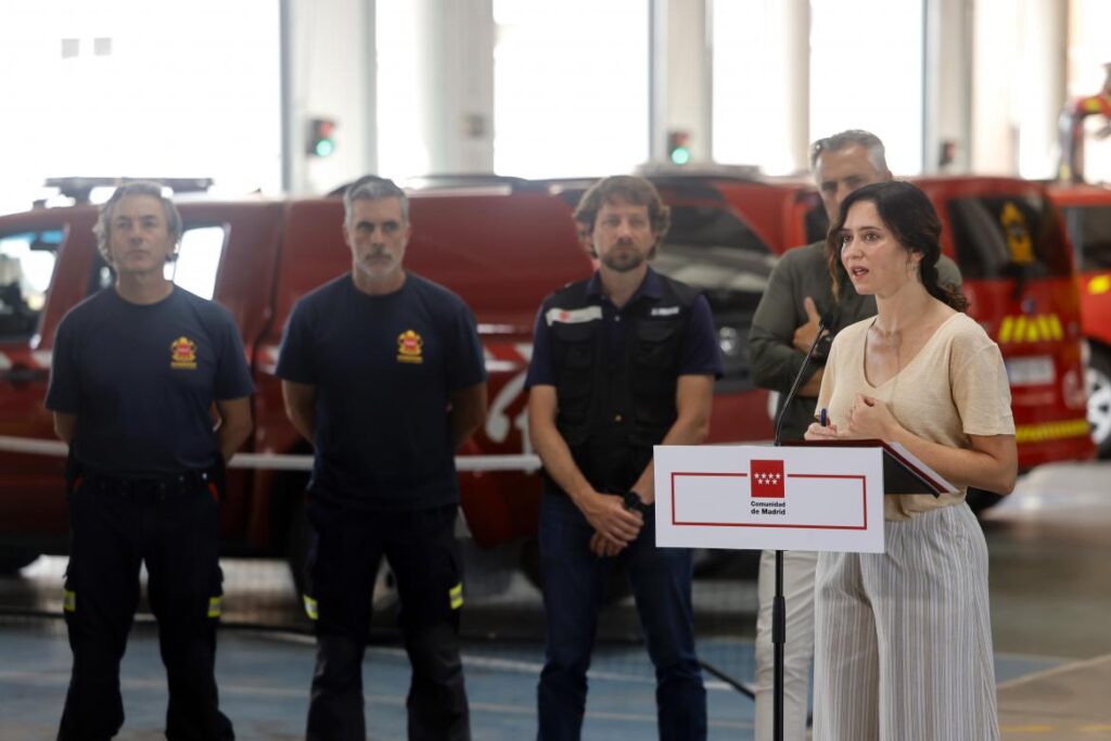 Díaz Ayuso anuncia medidas especiales para paliar los efectos de los incendios en la región