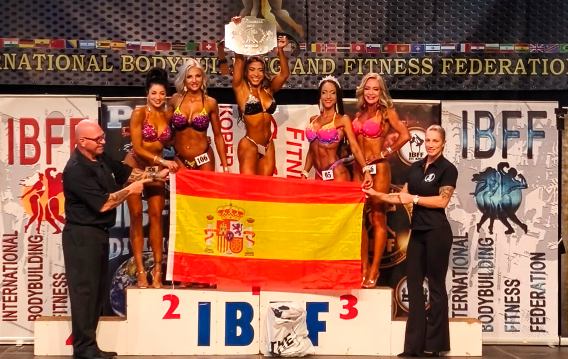 Yamili Salazar arrasa en el mundial de Fisicoculturismo y Fitness representando a España