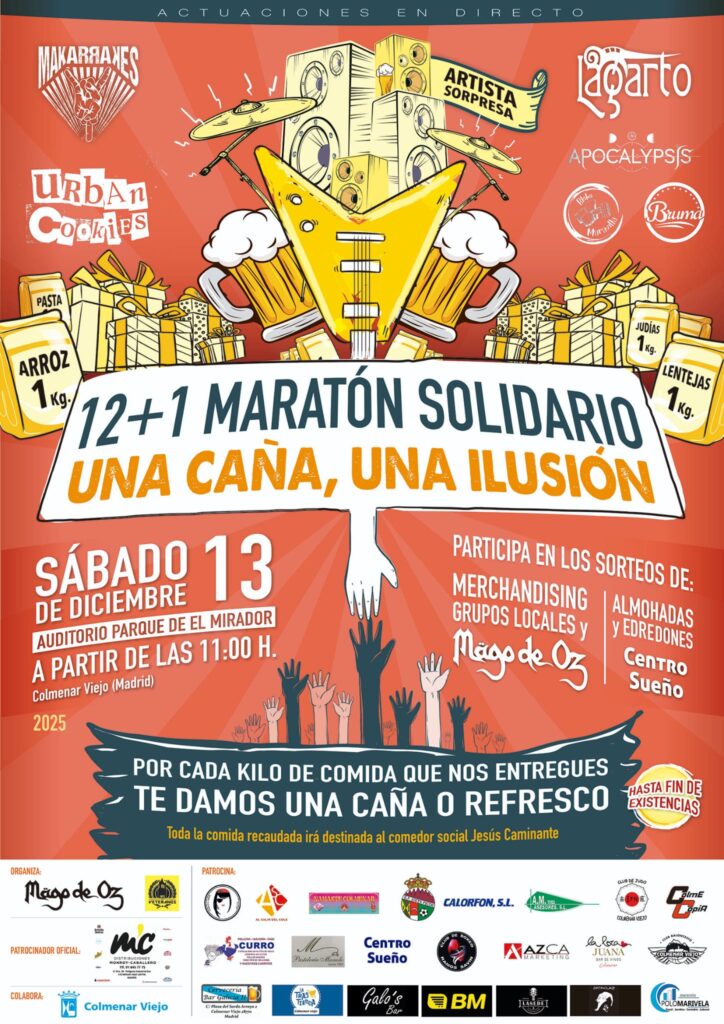 XII+I Maratón Solidaria "Una caña, una ilusión" este sábado en Colmenar Viejo