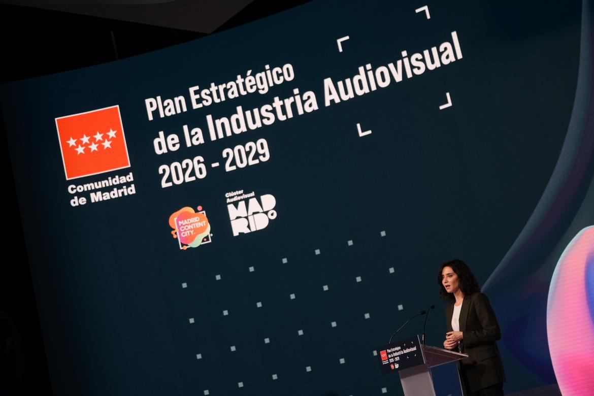 Díaz Ayuso presenta en Tres Cantos Plan Estratégico de la Industria Audiovisual