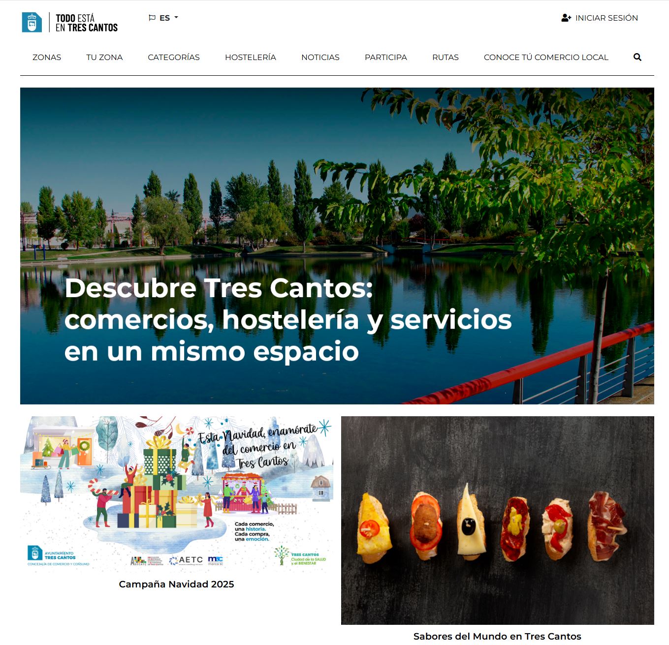 "Todo está en Tres Cantos", plataforma web de comercios y empresas
