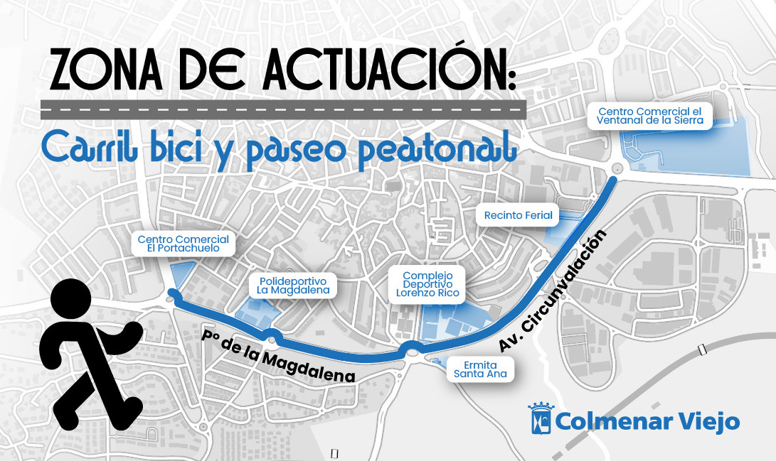 Colmenar Viejo invertirá 4M€ para crear un carril bici y paseo peatoral