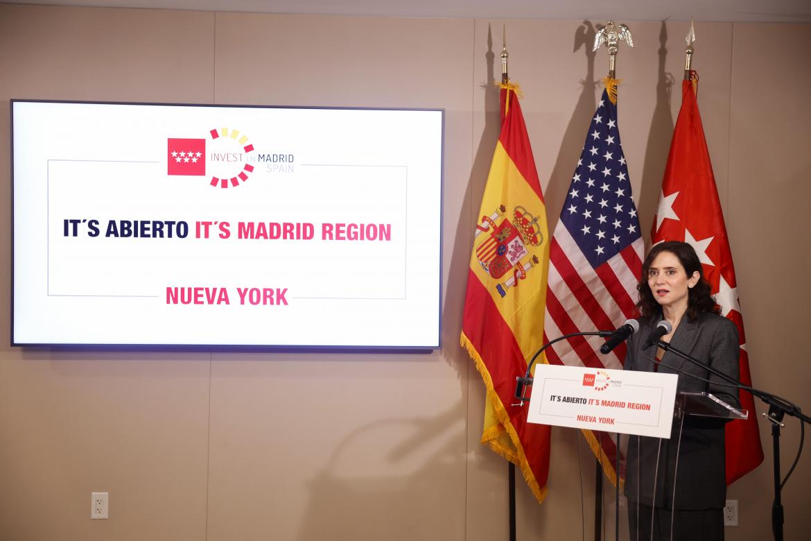 Díaz Ayuso expone en Nueva York proyectos para atraer inversion