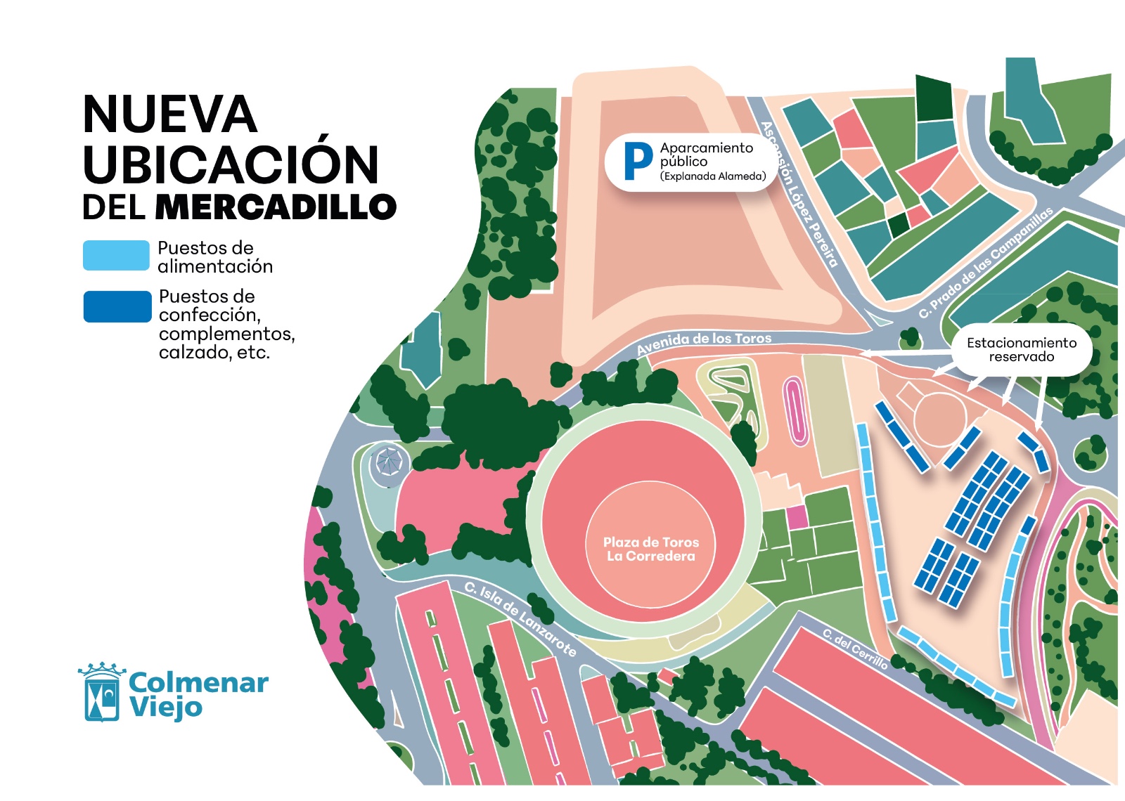 Nueva ubicación del Mercadillo de Colmenar Viejo por obras