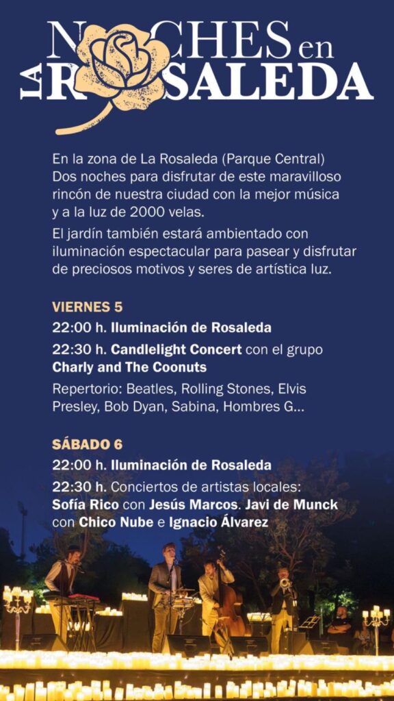 Las Noches en La Rosaleda regresan a Tres Cantos 5 y 6 de Junio