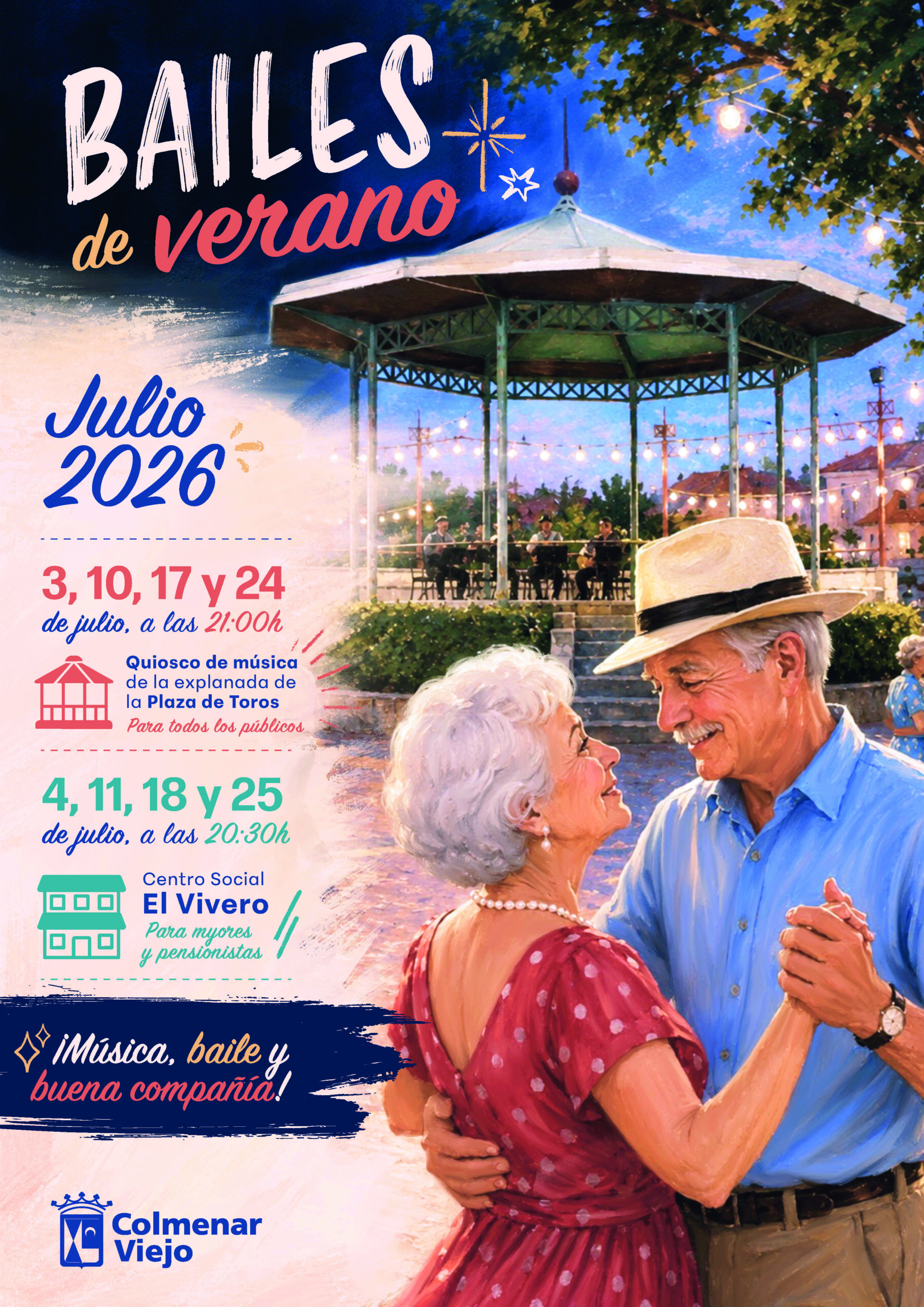 Bailes de Verano para mayores de Colmenar Viejo en Julio y Agosto