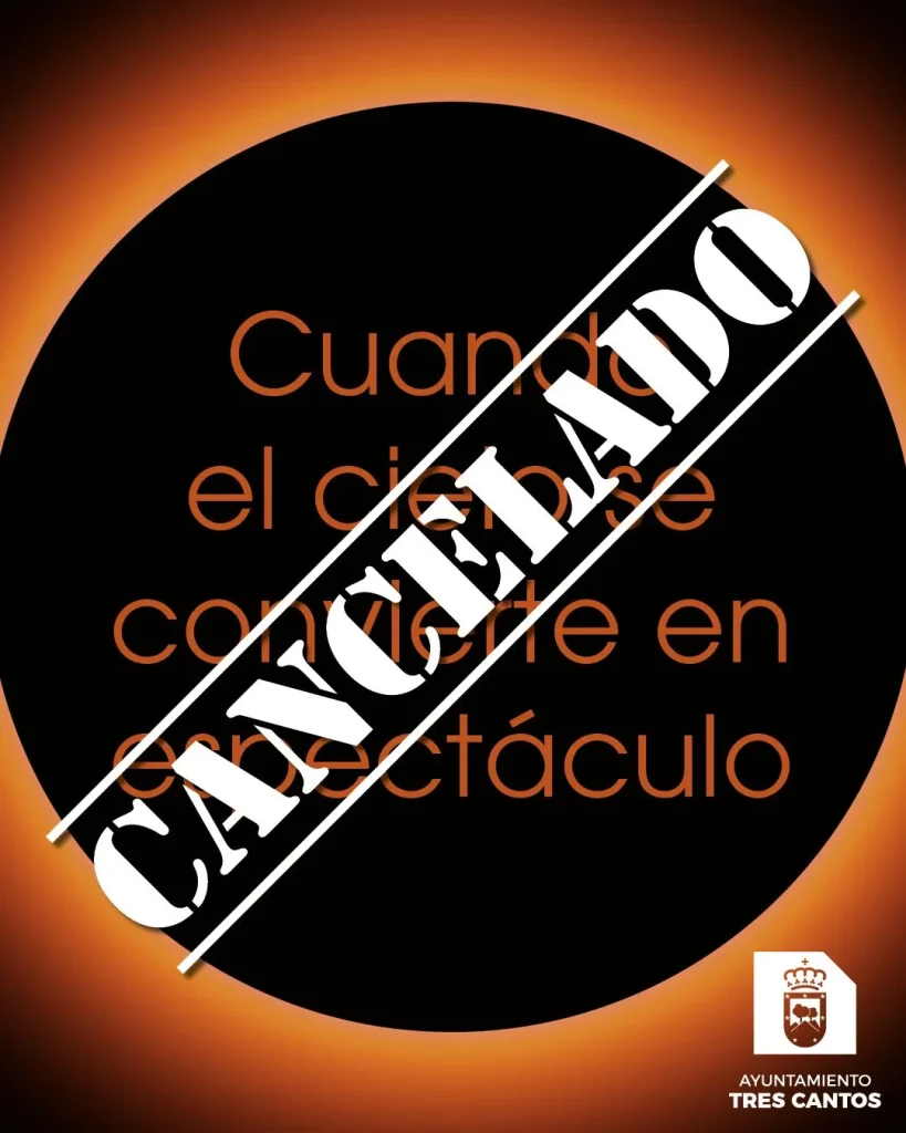 Tres Cantos cancela las actividades del eclipse solar por riesgo de incendios y altas temperaturas