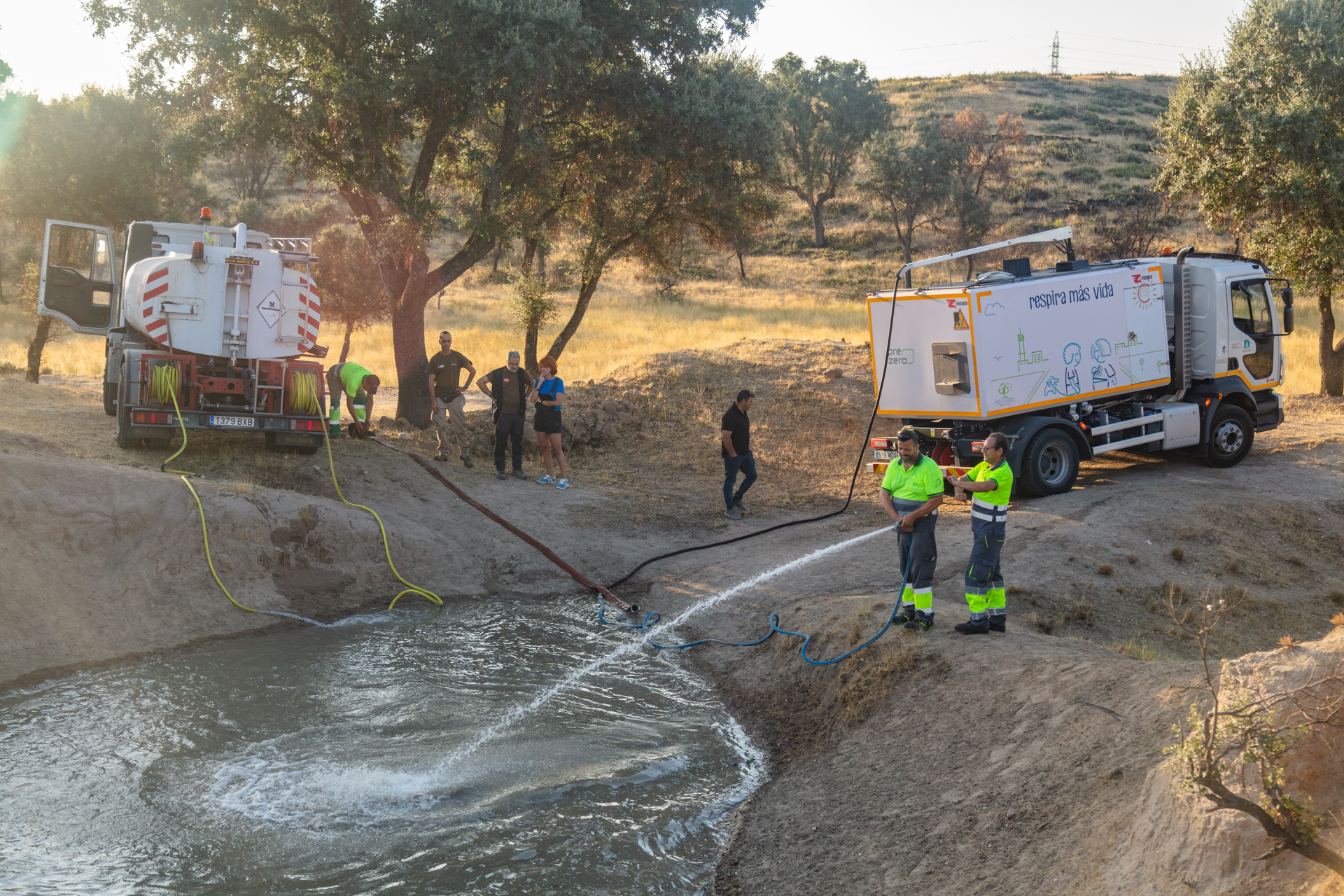15.000 litros de agua para la fauna del Monte de Viñuelas y CRAS Tres Cantos